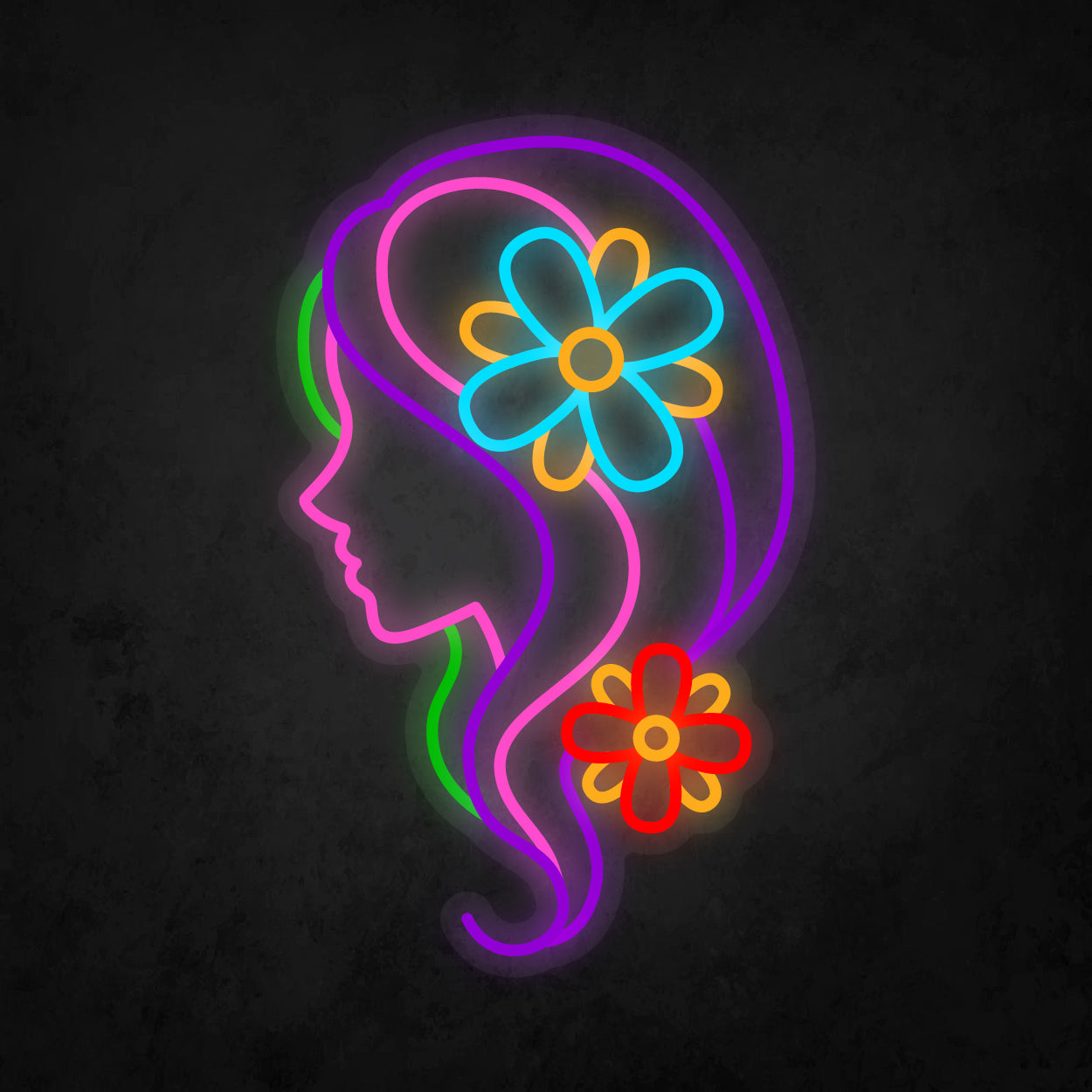 LED Neon Sign - Women's Beautiful Hair