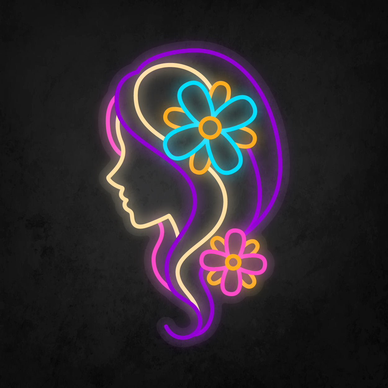 LED Neon Sign - Women's Beautiful Hair
