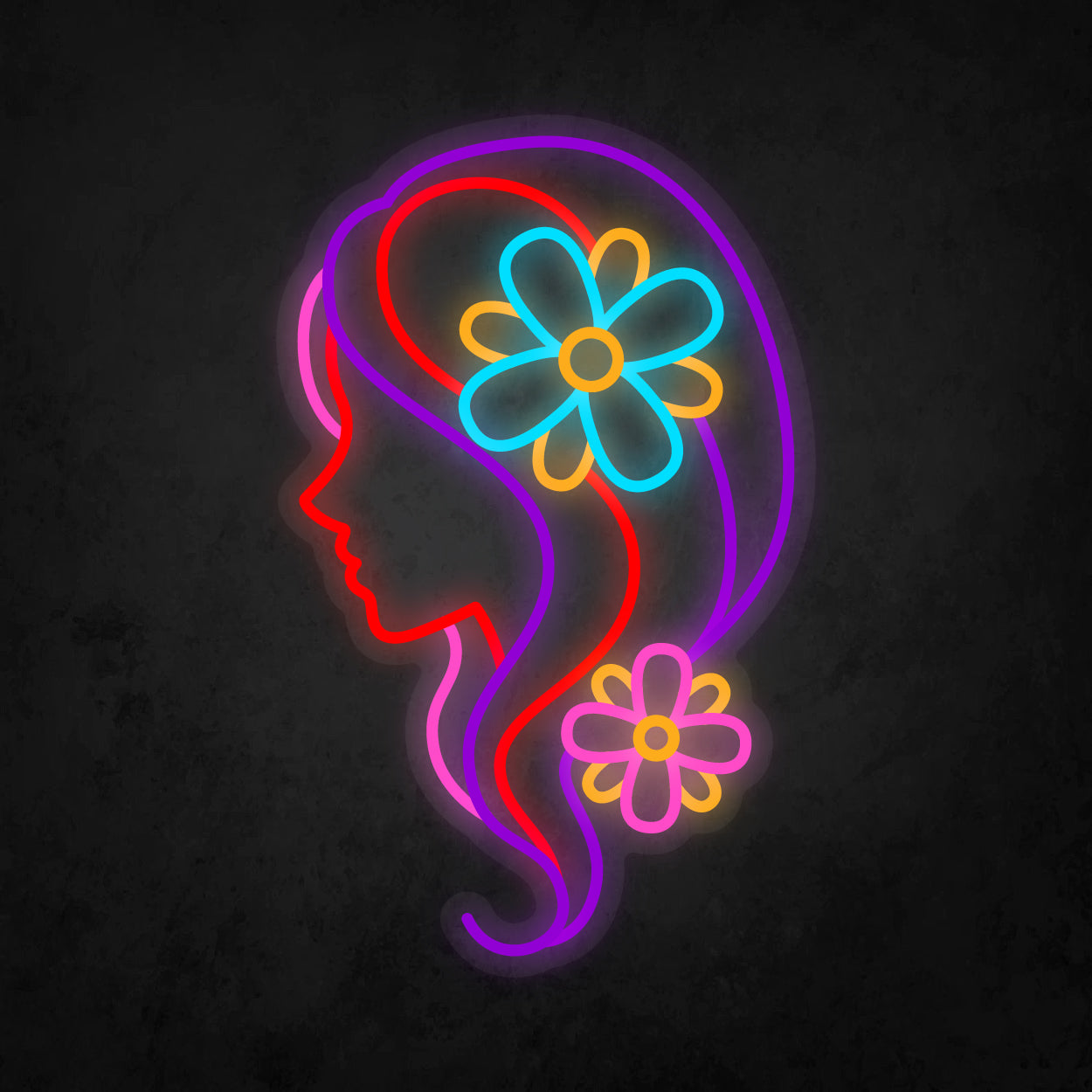LED Neon Sign - Women's Beautiful Hair