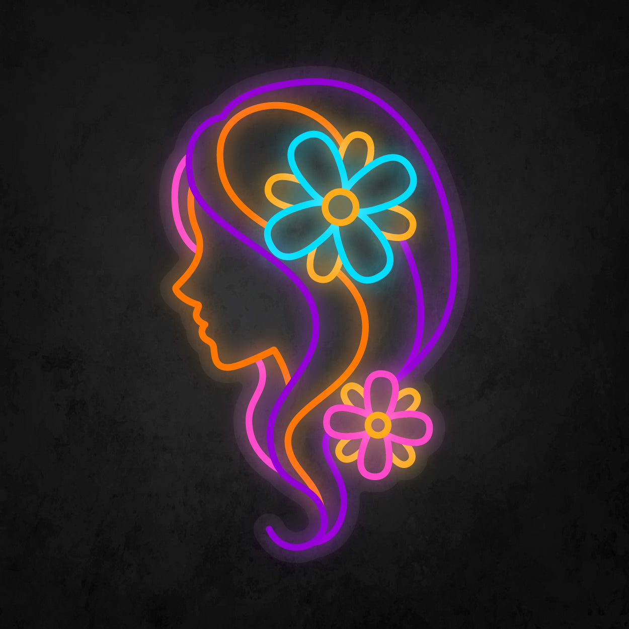 LED Neon Sign - Women's Beautiful Hair