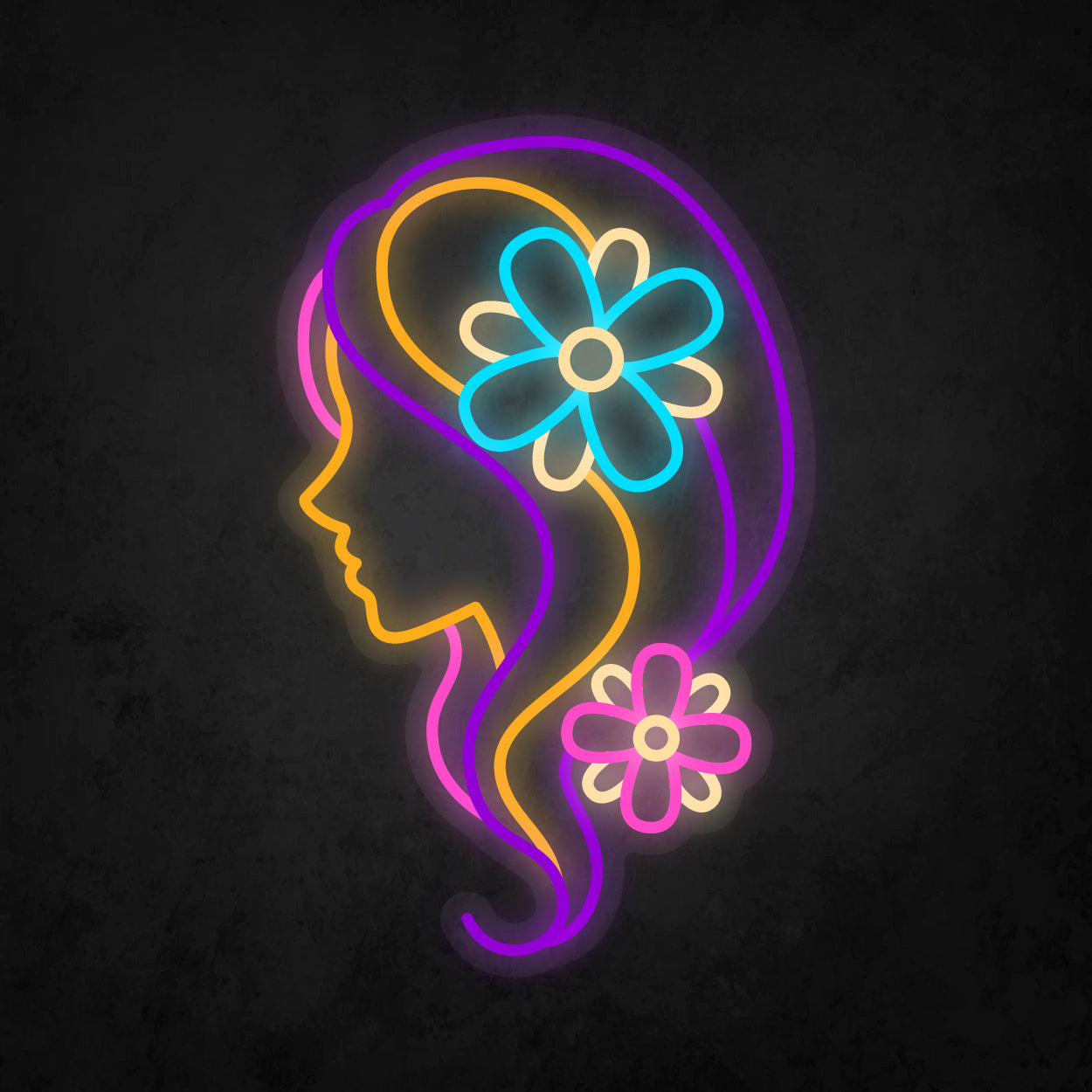 LED Neon Sign - Women's Beautiful Hair