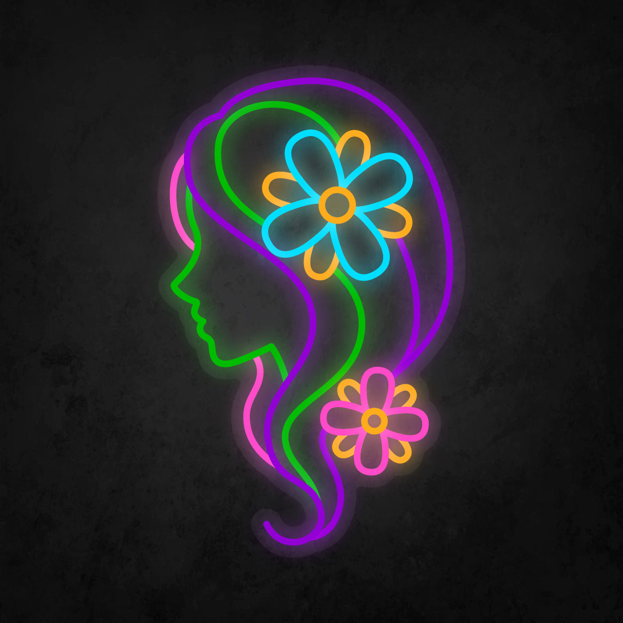 LED Neon Sign - Women's Beautiful Hair