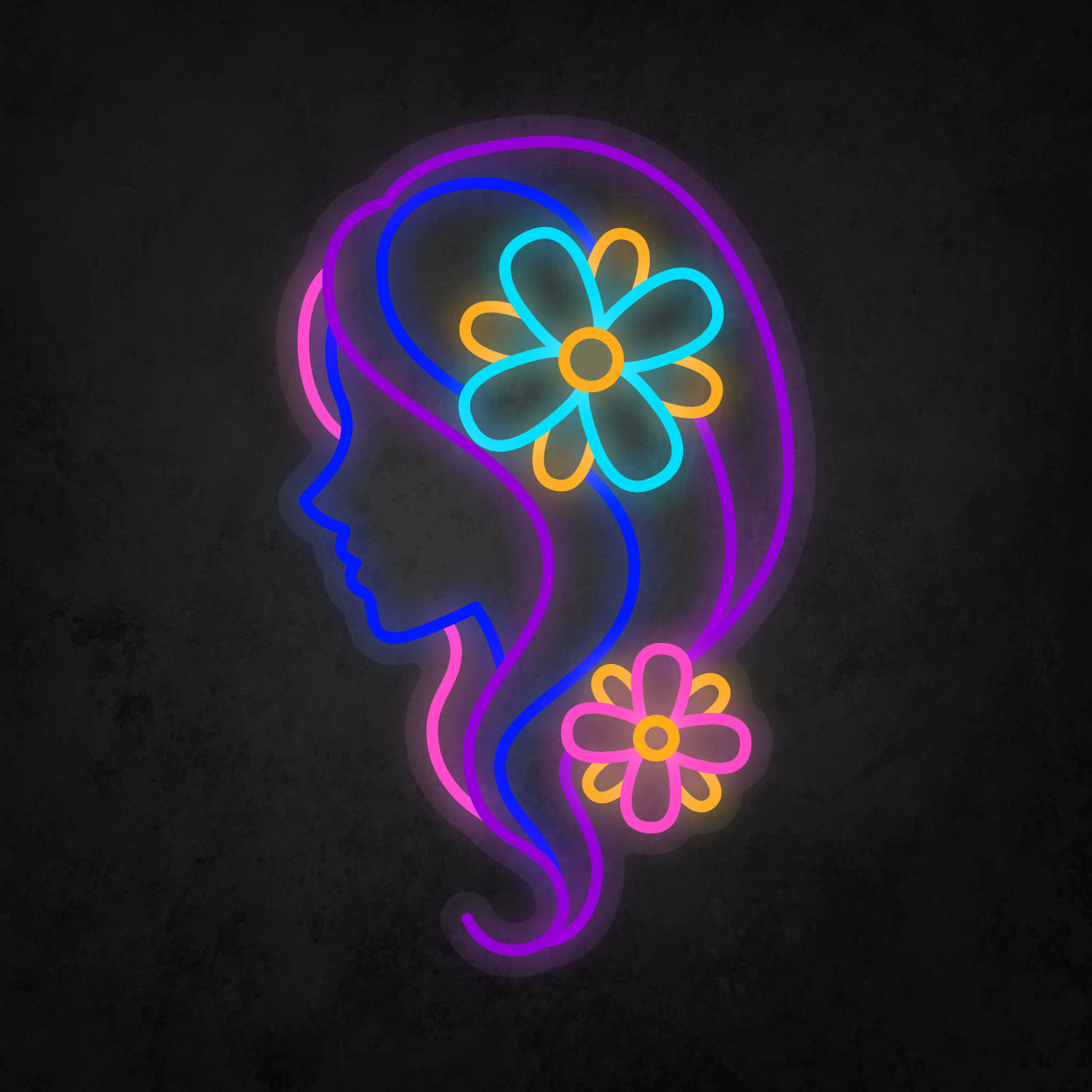 LED Neon Sign - Women's Beautiful Hair