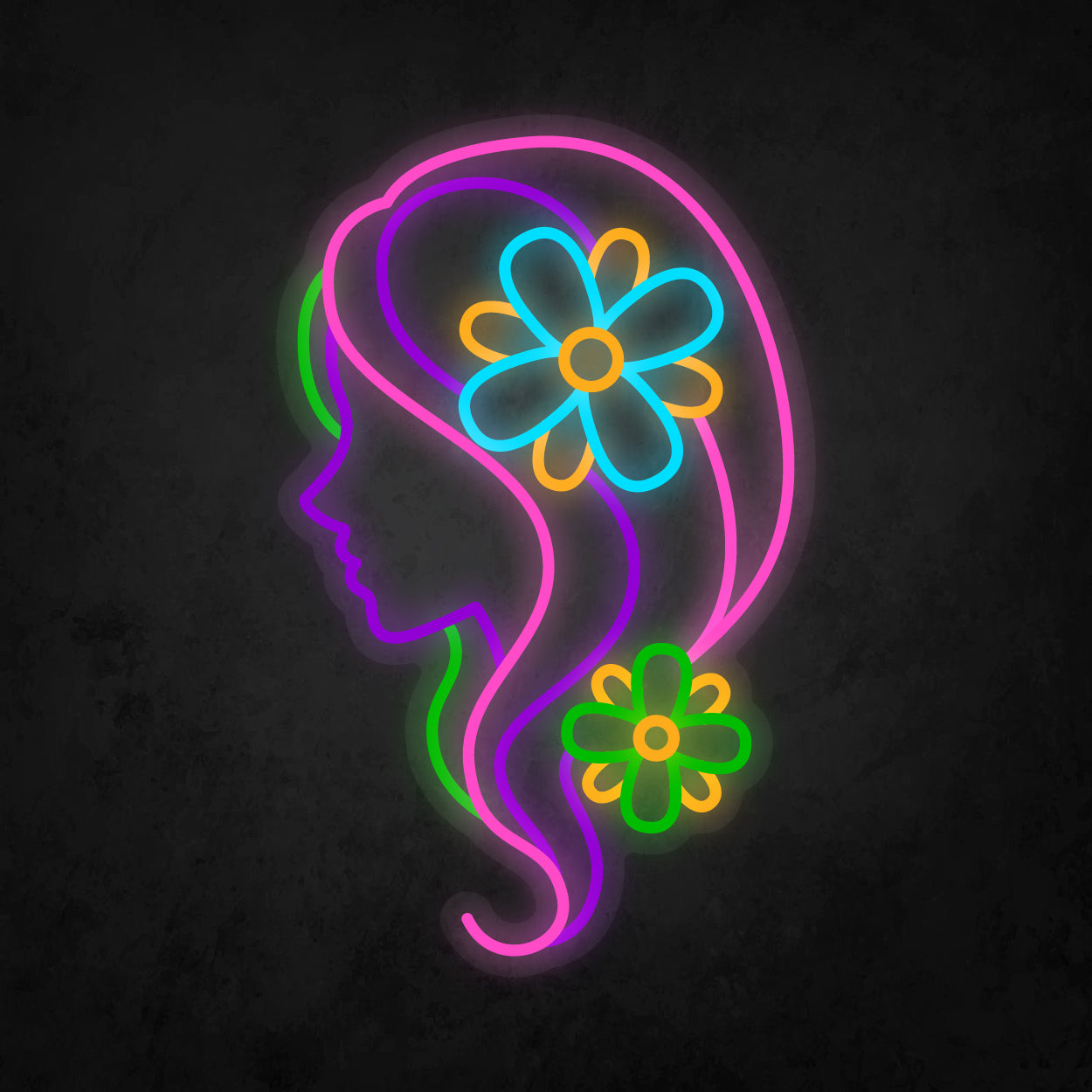 LED Neon Sign - Women's Beautiful Hair