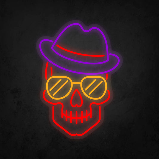 LED Neon Sign - Cool Skull Face
