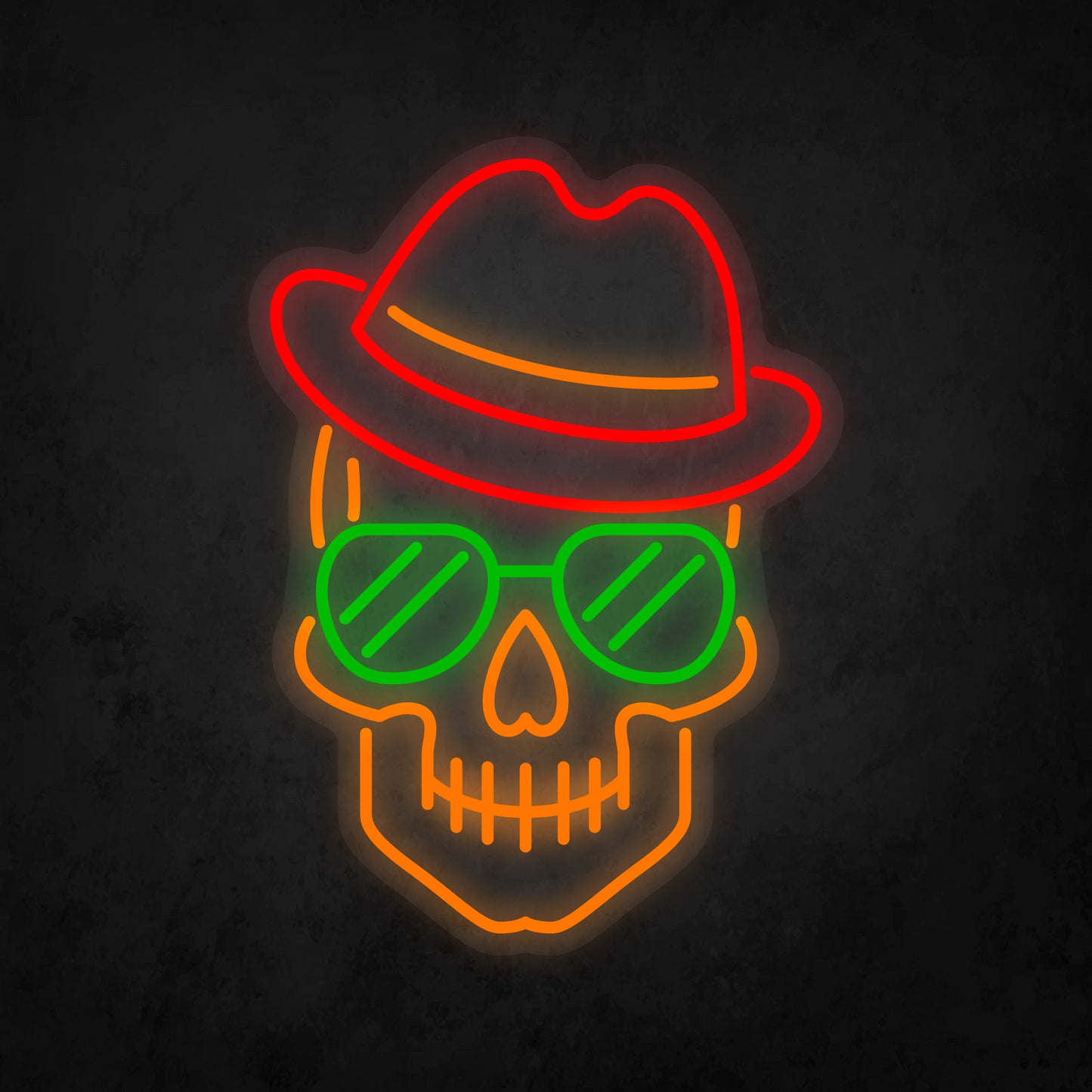 LED Neon Sign - Cool Skull Face