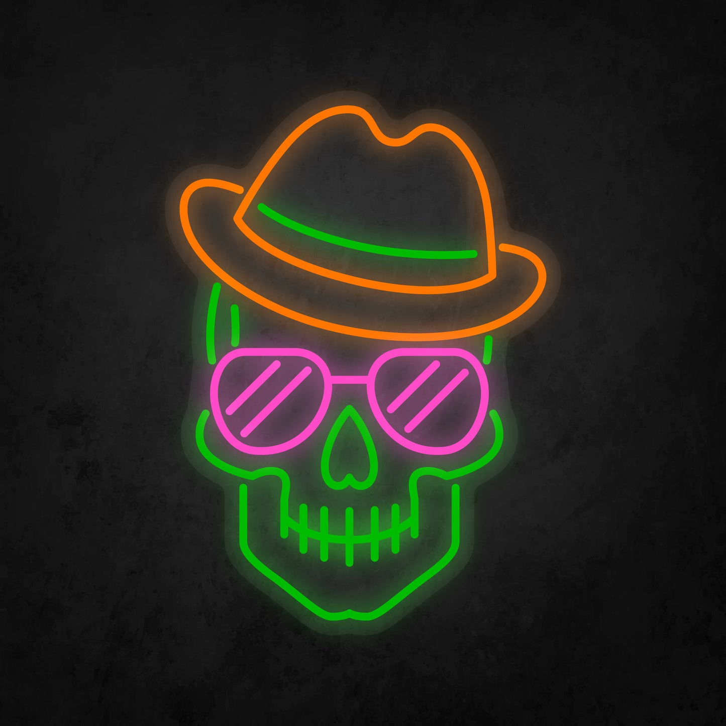 LED Neon Sign - Cool Skull Face