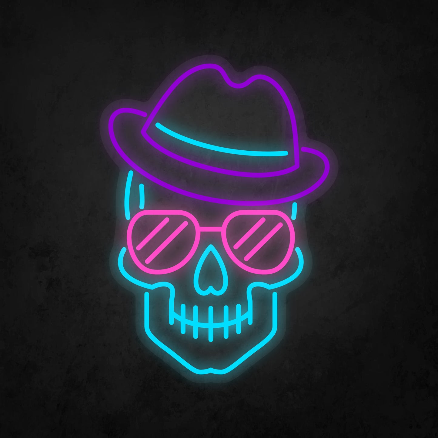 LED Neon Sign - Cool Skull Face