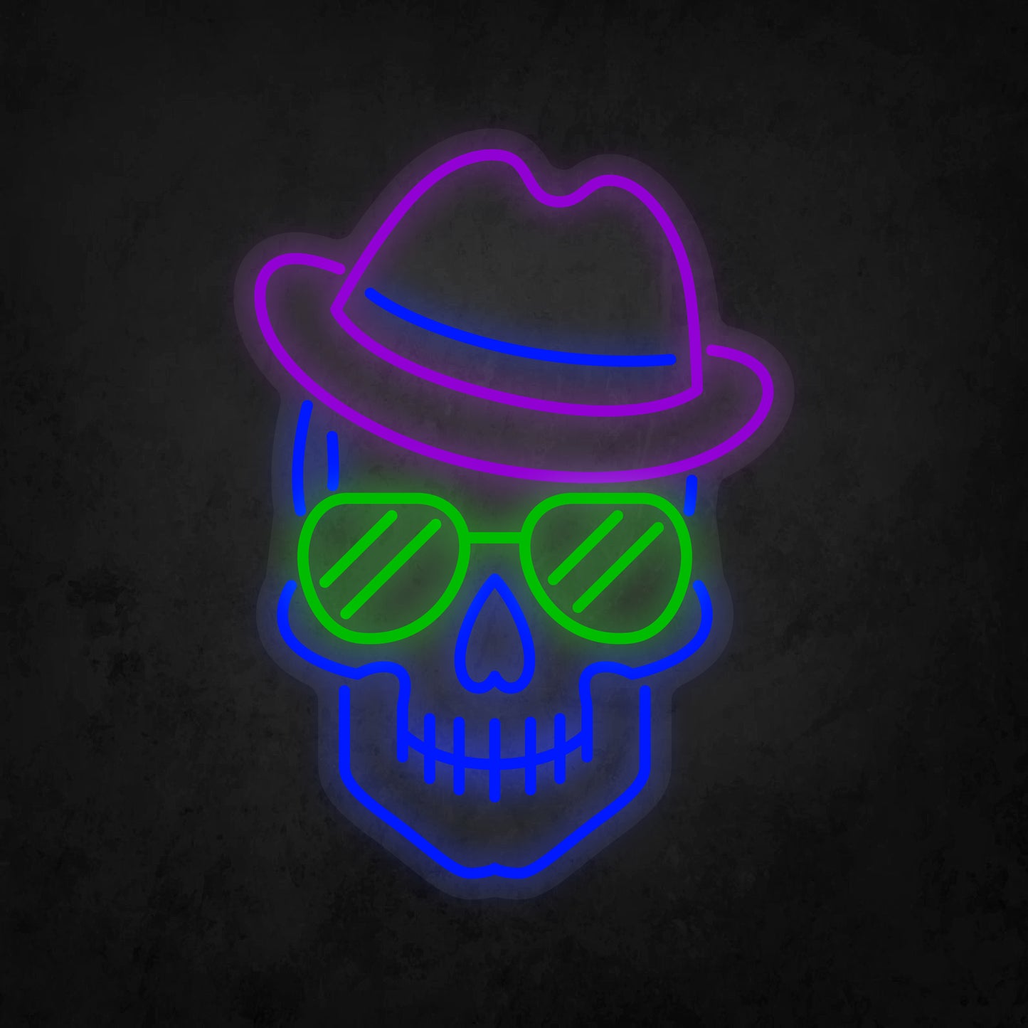 LED Neon Sign - Cool Skull Face