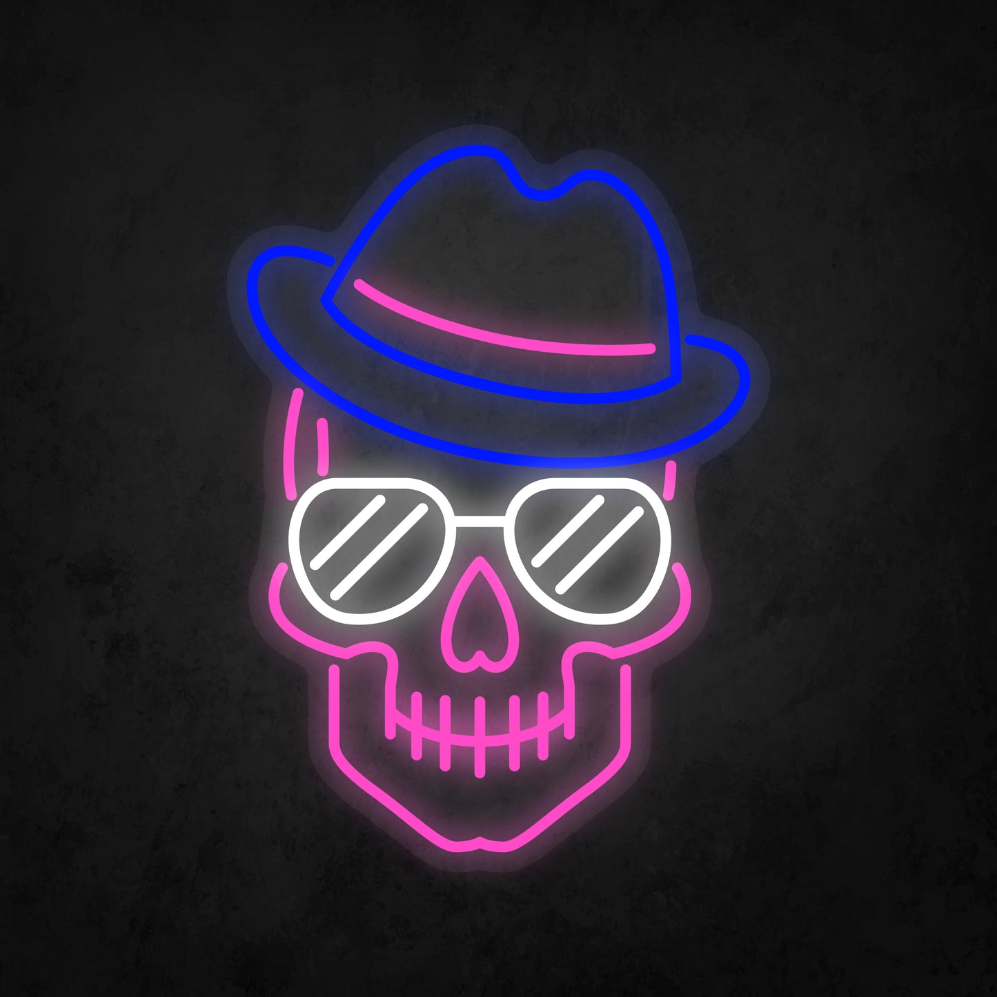 LED Neon Sign - Cool Skull Face