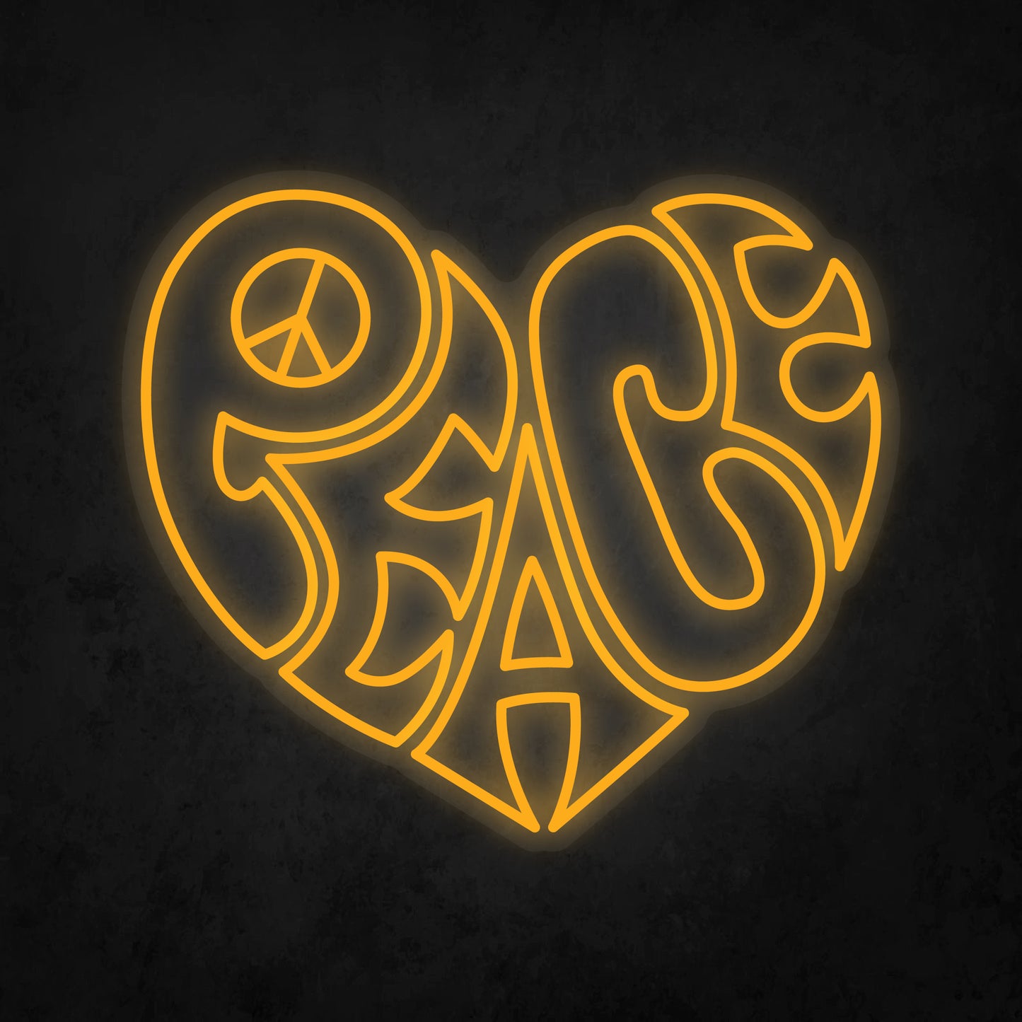 LED Neon Sign - Heart Shaped Peace