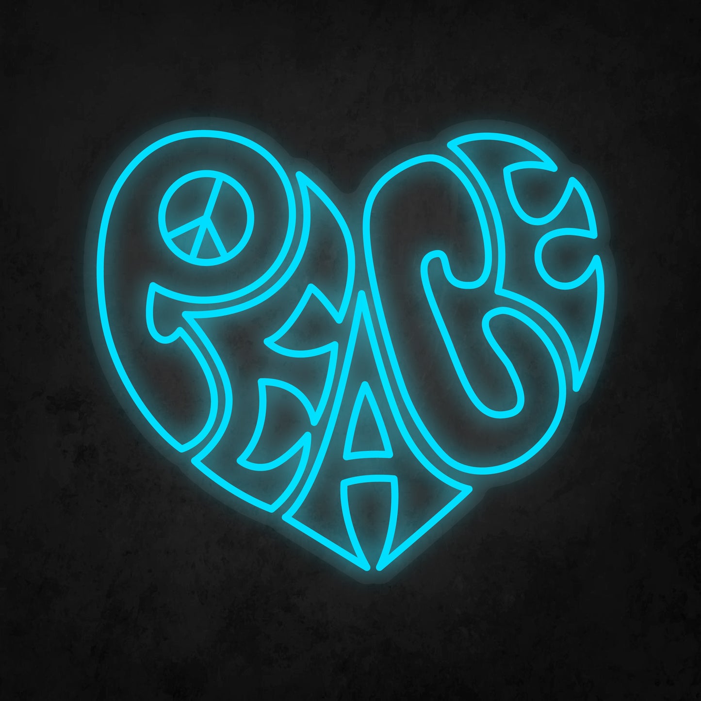 LED Neon Sign - Heart Shaped Peace