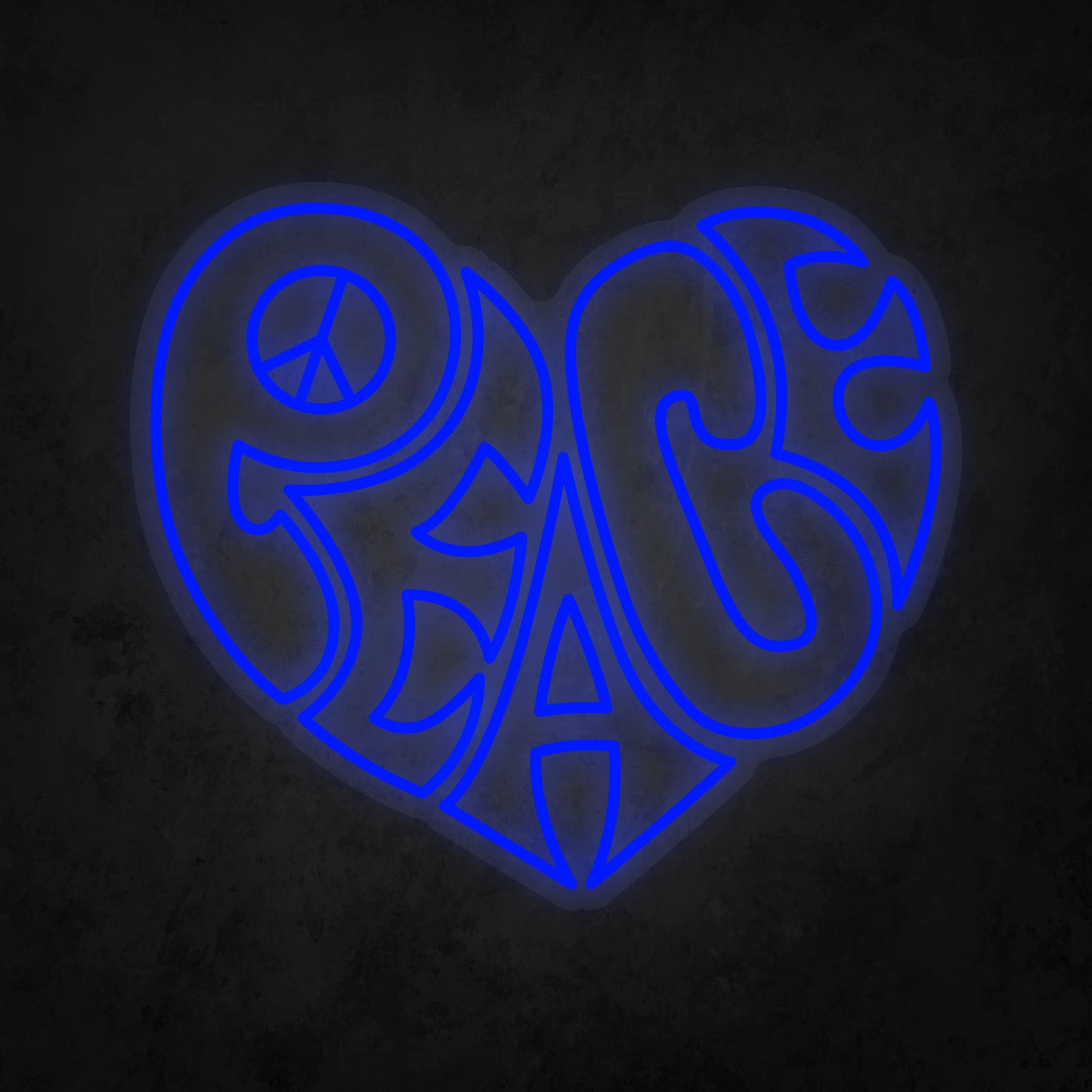 LED Neon Sign - Heart Shaped Peace