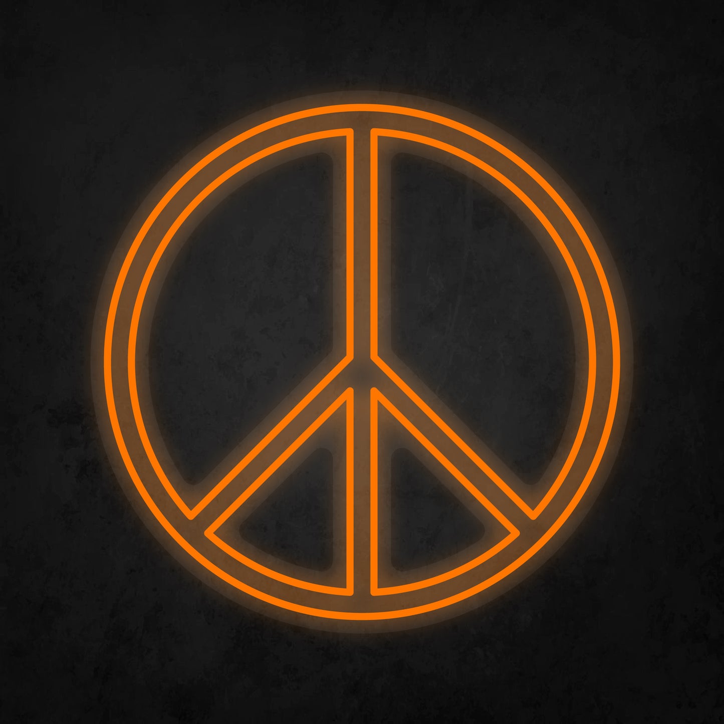 LED Neon Sign - Peace Logo Double Line