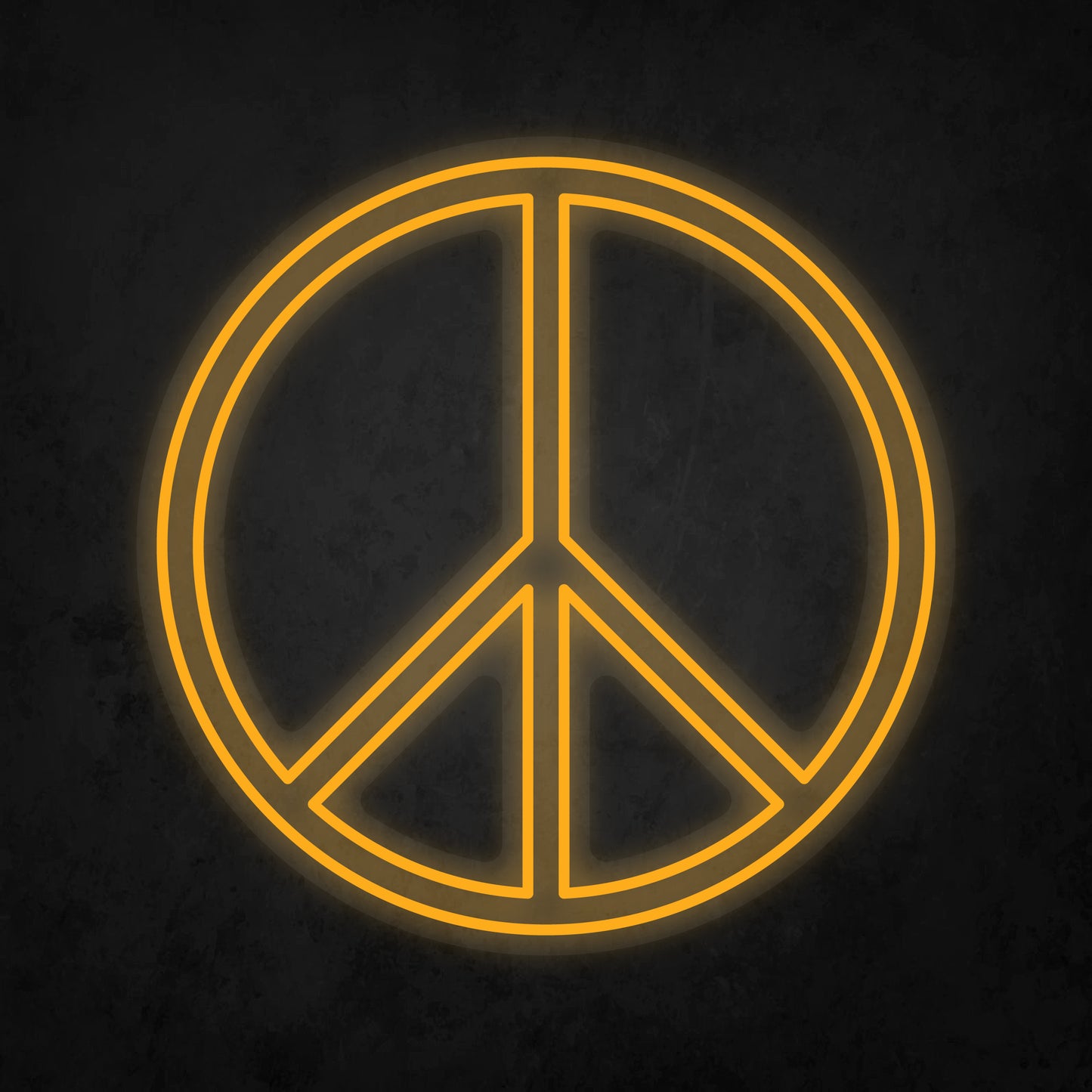 LED Neon Sign - Peace Logo Double Line
