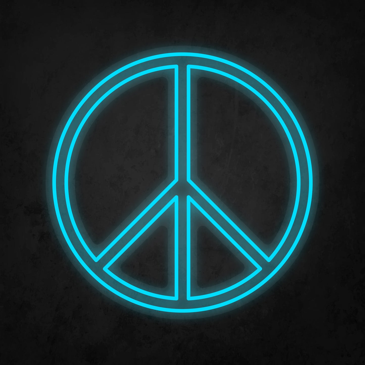LED Neon Sign - Peace Logo Double Line