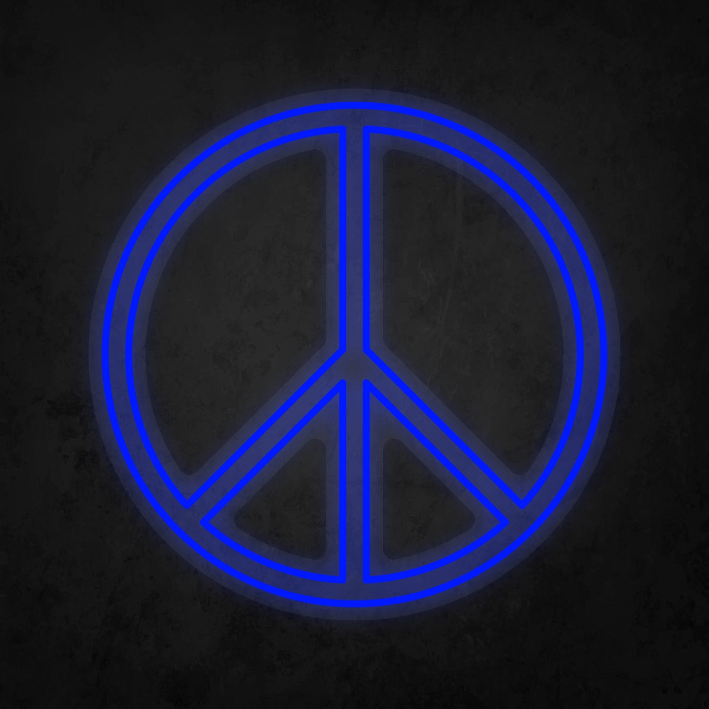 LED Neon Sign - Peace Logo Double Line