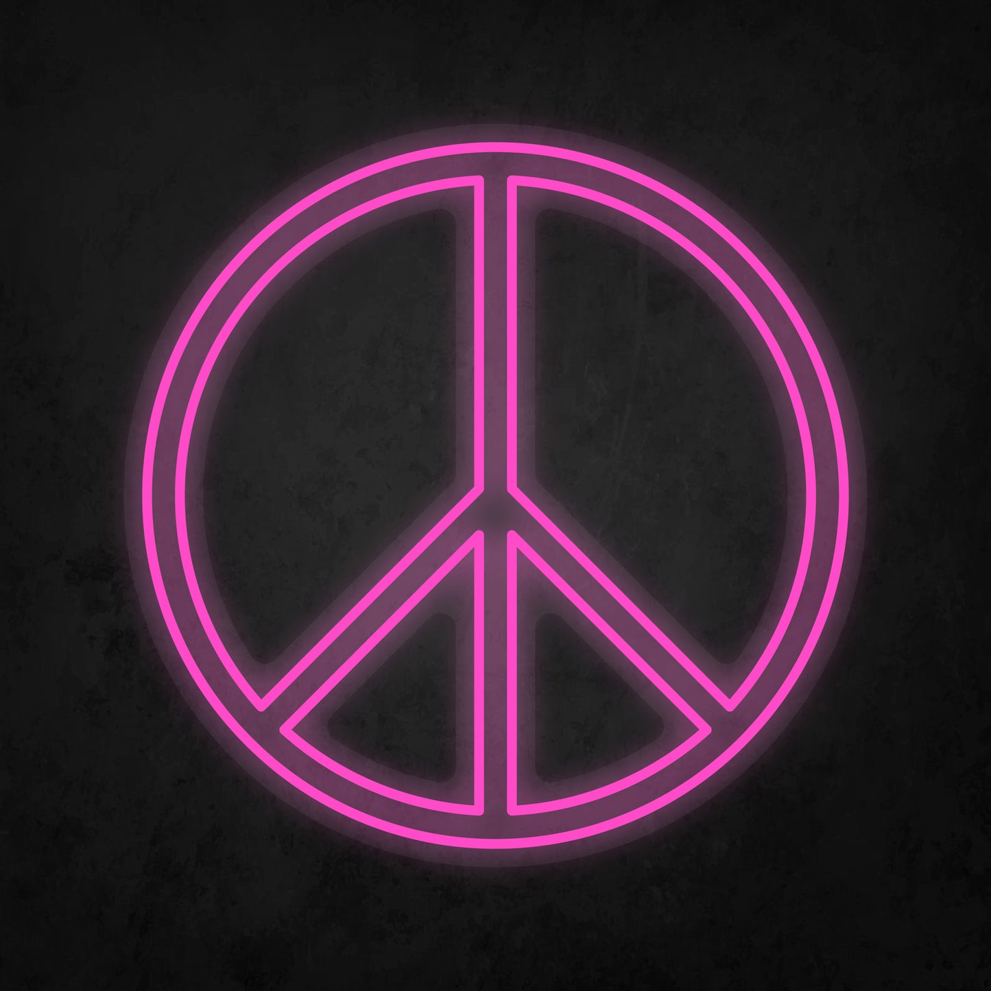 LED Neon Sign - Peace Logo Double Line