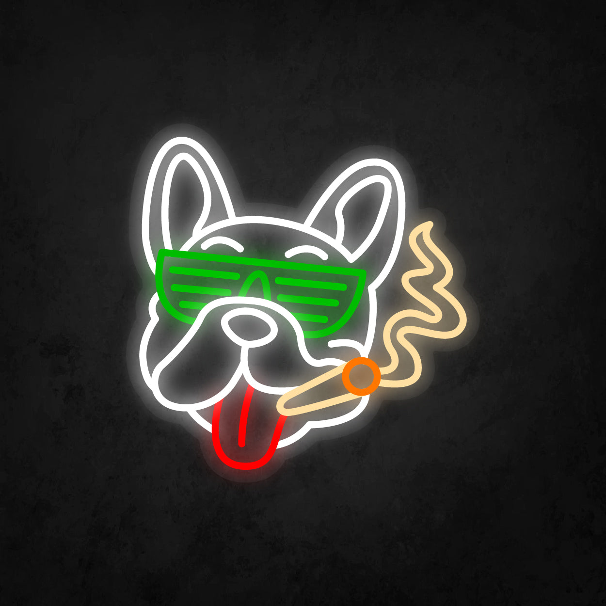 LED Neon Sign - Smoking Dog