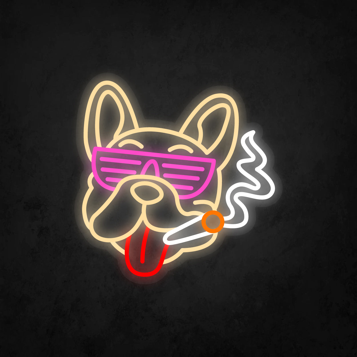 LED Neon Sign - Smoking Dog