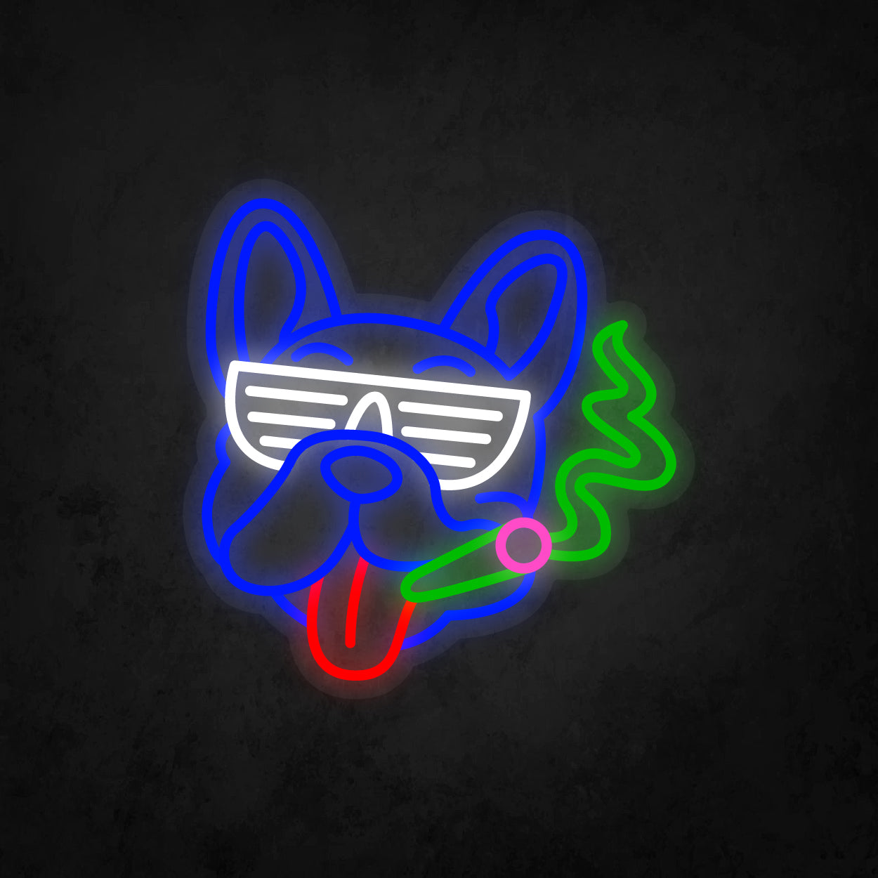 LED Neon Sign - Smoking Dog