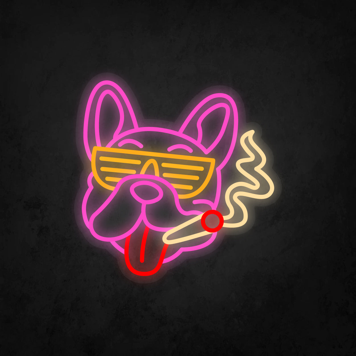 LED Neon Sign - Smoking Dog