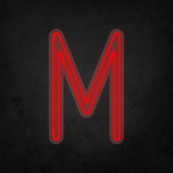 LED Neon Sign - Alphabet - M