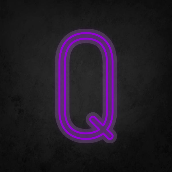 LED Neon Sign - Alphabet - Q
