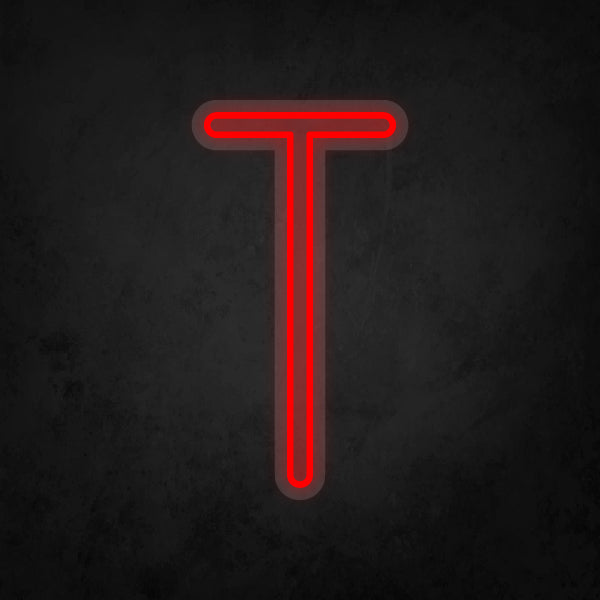 LED Neon Sign - Alphabet - T