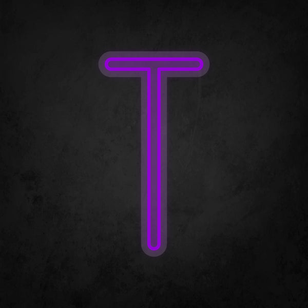 LED Neon Sign - Alphabet - T