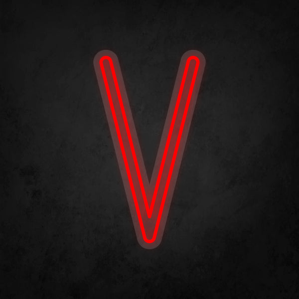LED Neon Sign - Alphabet - V