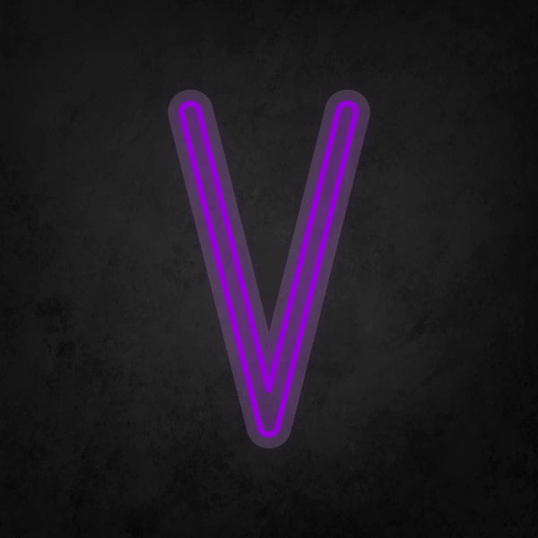 LED Neon Sign - Alphabet - V