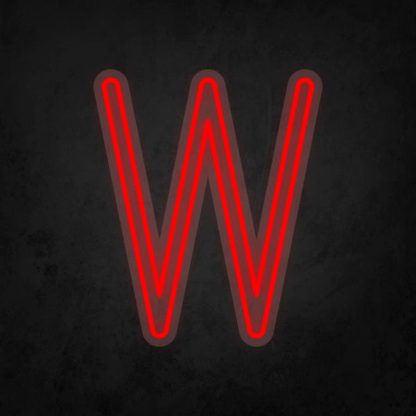 LED Neon Sign - Alphabet - W
