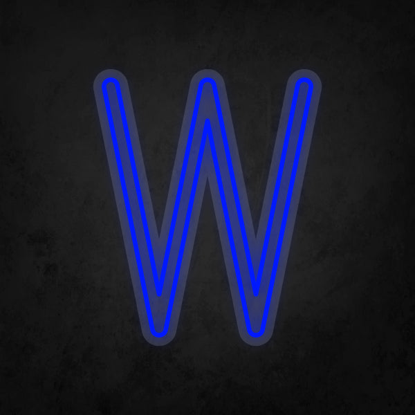 LED Neon Sign - Alphabet - W