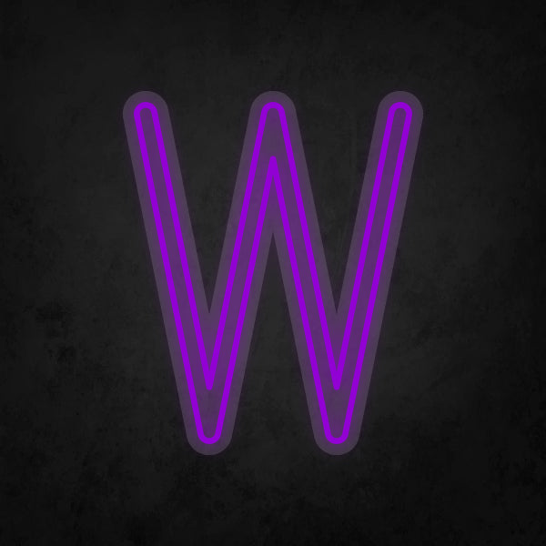 LED Neon Sign - Alphabet - W