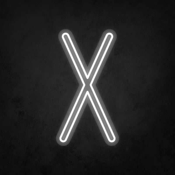 LED Neon Sign - Alphabet - X