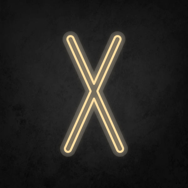 LED Neon Sign - Alphabet - X