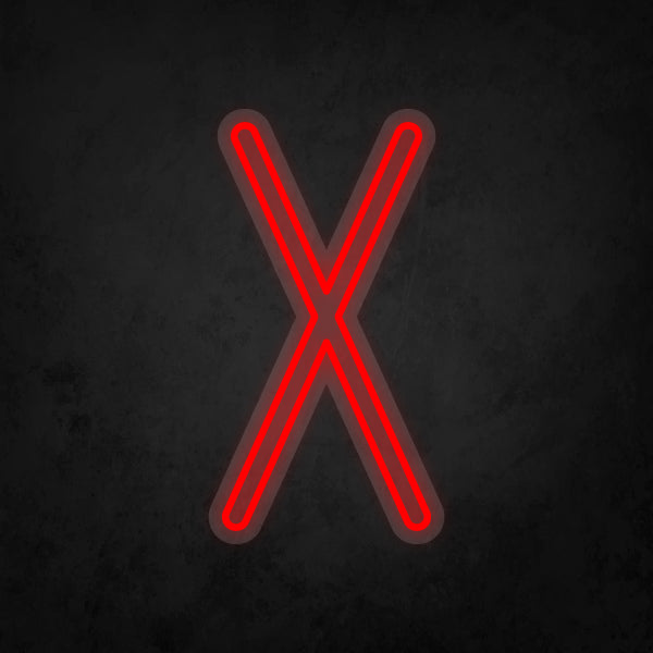 LED Neon Sign - Alphabet - X