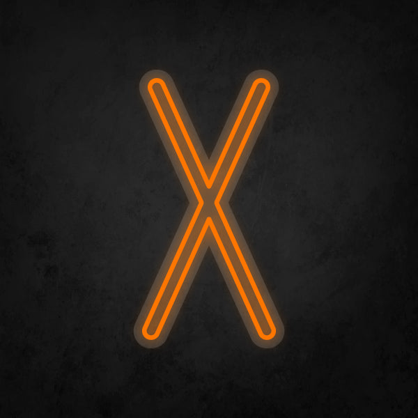 LED Neon Sign - Alphabet - X