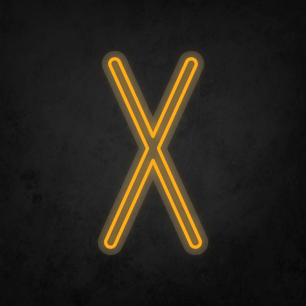 LED Neon Sign - Alphabet - X