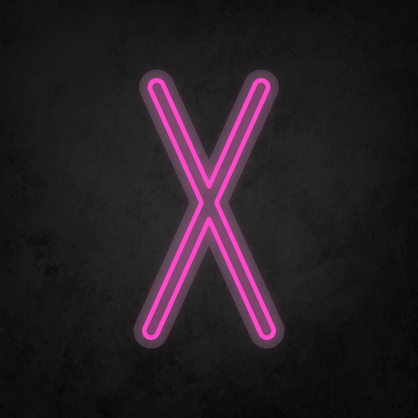 LED Neon Sign - Alphabet - X