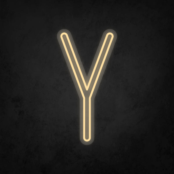 LED Neon Sign - Alphabet - Y