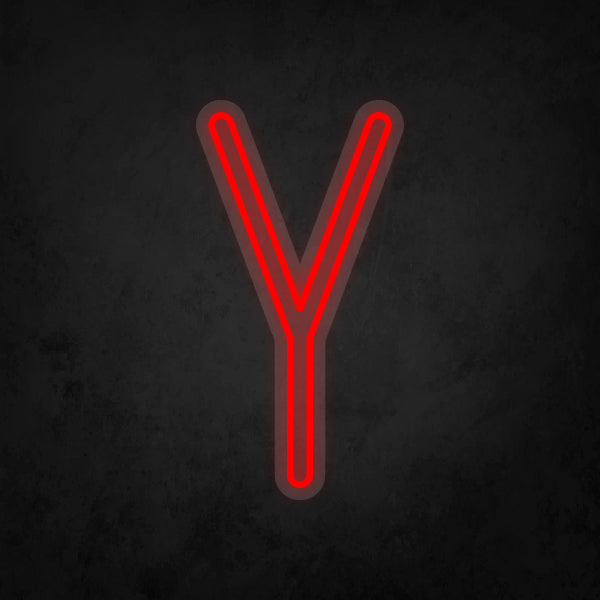 LED Neon Sign - Alphabet - Y