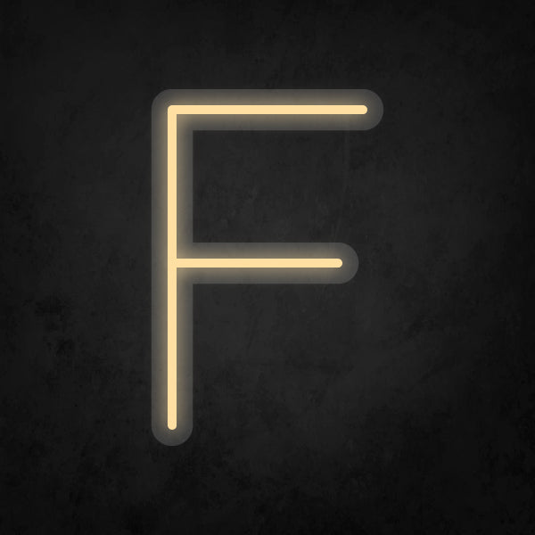 LED Neon Sign - Alphabet - F Small