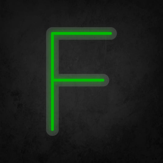 LED Neon Sign - Alphabet - F Small