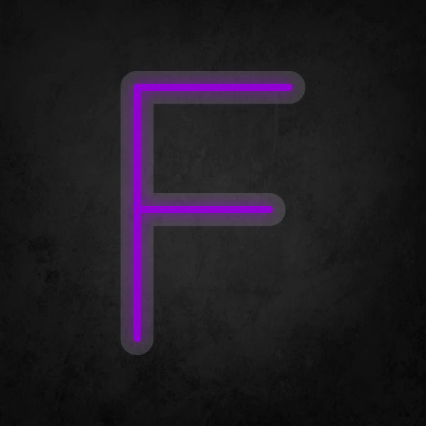 LED Neon Sign - Alphabet - F Small