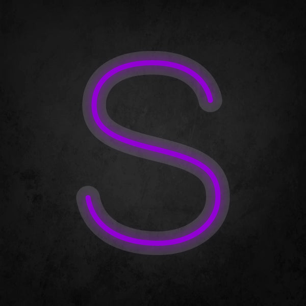 LED Neon Sign - Alphabet - S Small