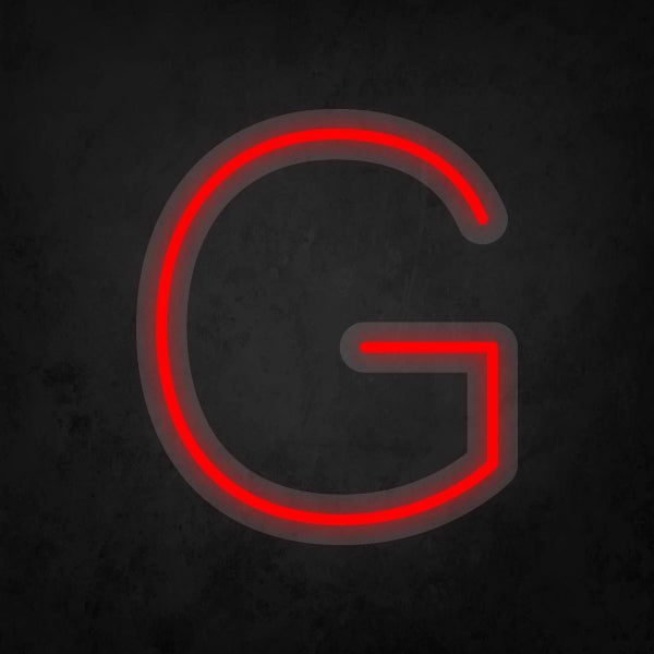 LED Neon Sign - Alphabet - G Small