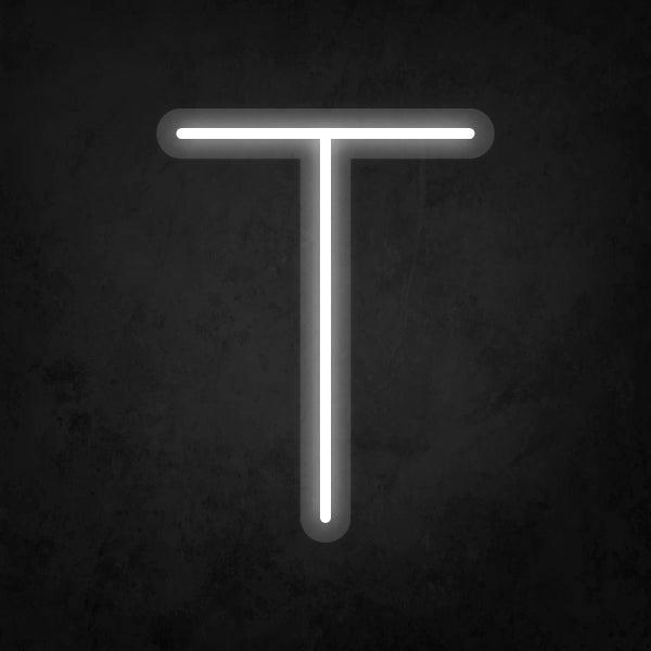 LED Neon Sign - Alphabet - T Small