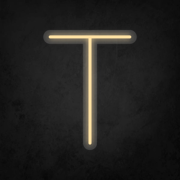 LED Neon Sign - Alphabet - T Small